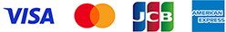 VISA マスターカード JCB AMERICANEXPRESSが使用できます