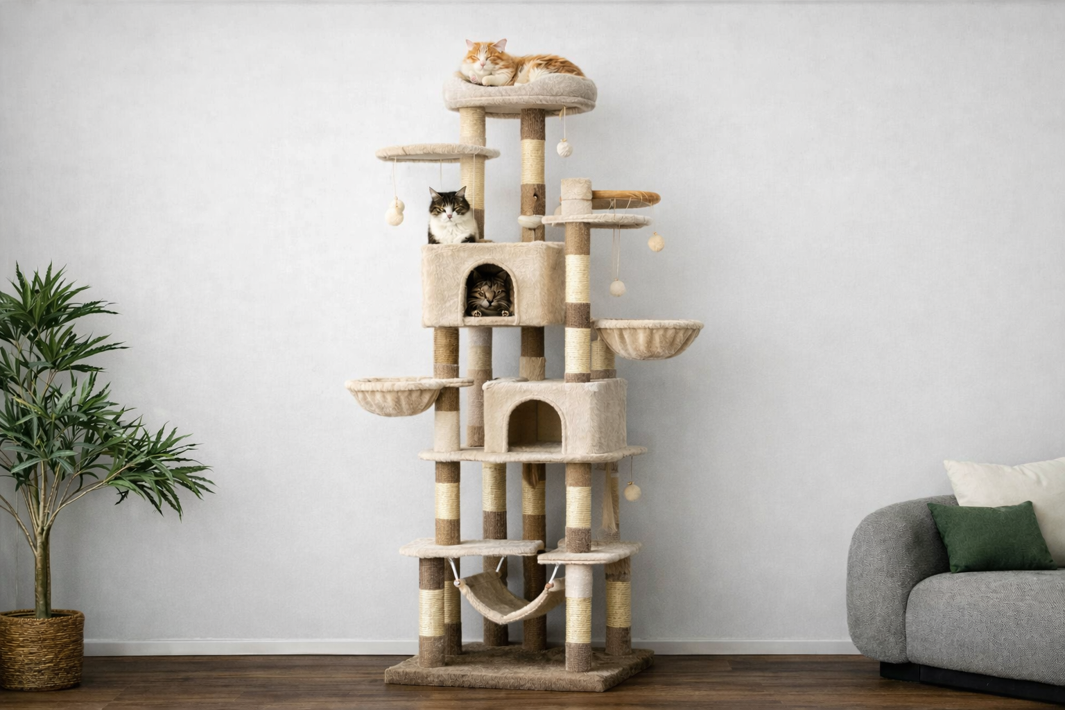 キャットタワー組立イメージ