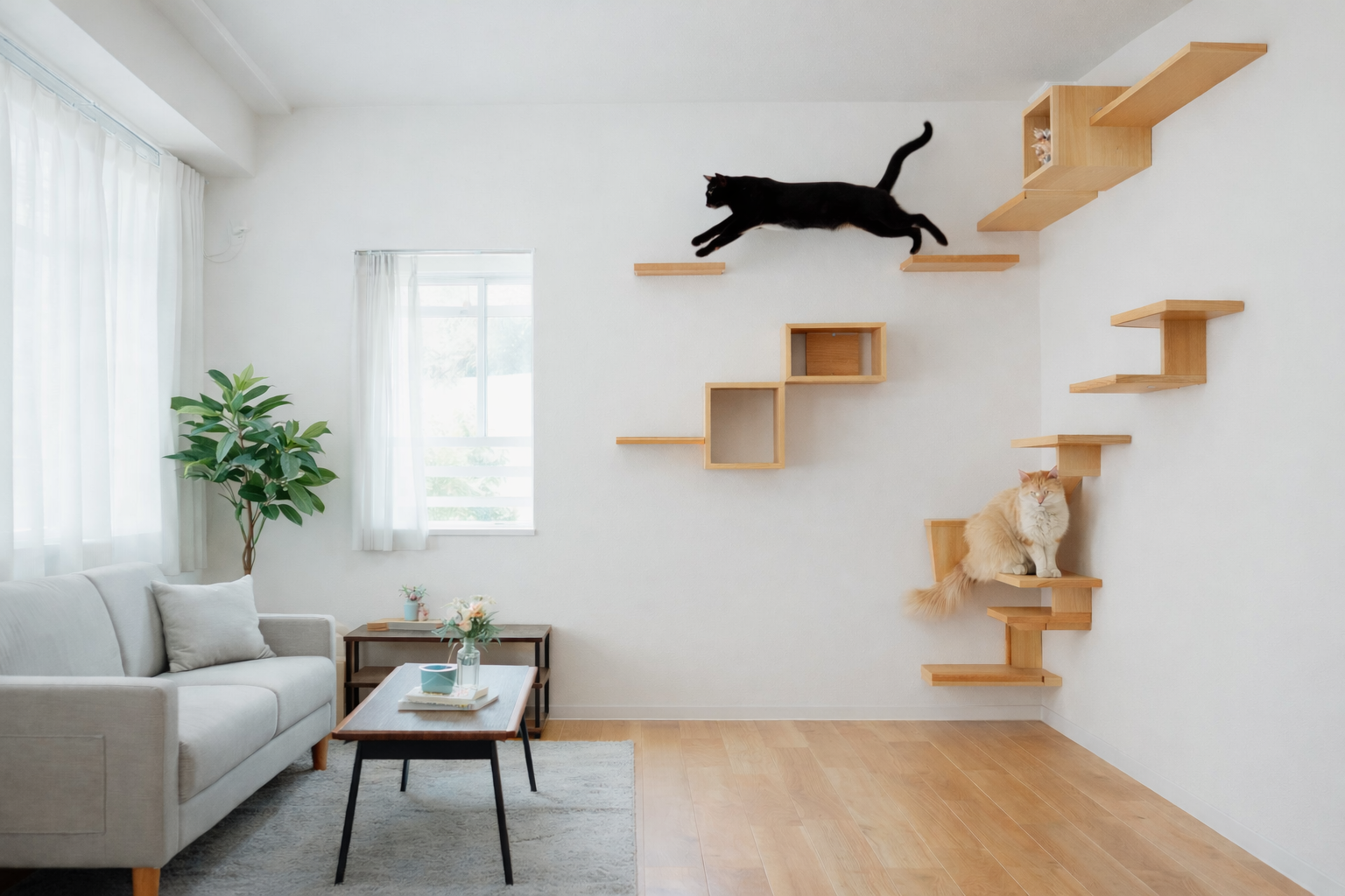 キャットタワー組立イメージ