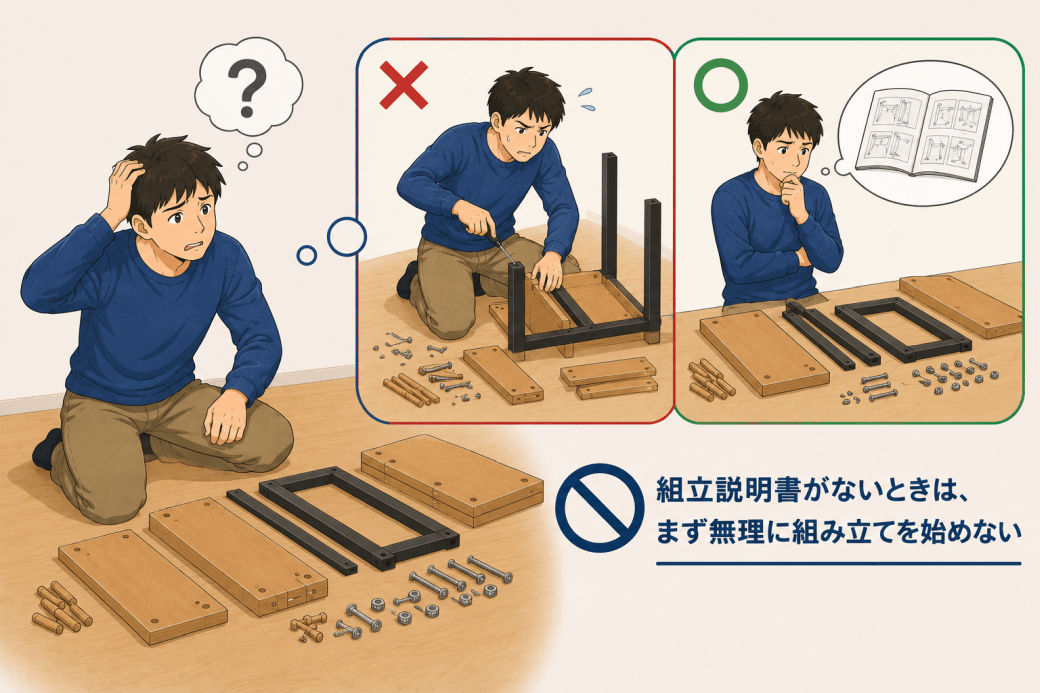 無理に組み立てを始めない