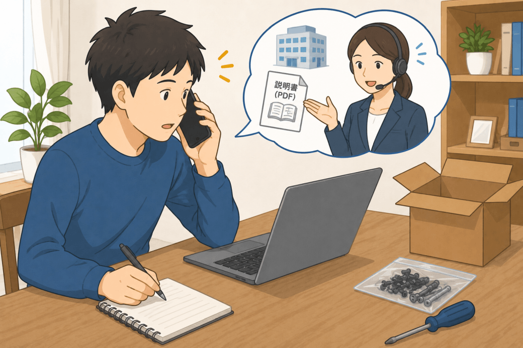 メーカーに問い合わせ