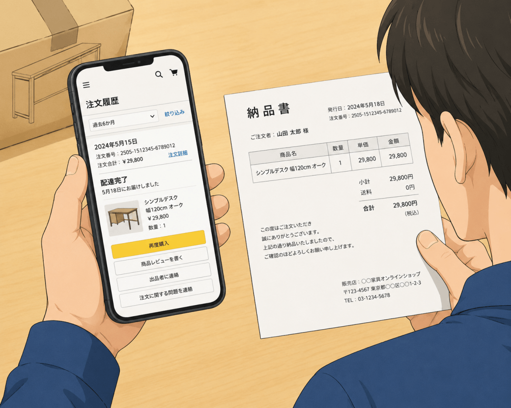 購入店舗や購入サイトに問い合わせ