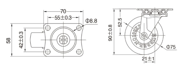キャスターサイズ図
