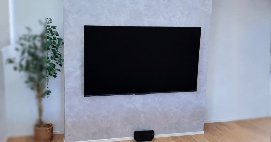 新築一戸建てに既存テレビを壁掛けした完成イメージ